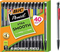 BIC Xtra Smooth Mechanical Pencil with 0.7 mm Medium Point, Refillable and Retractable, 40-Count Pack