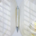 LACHIEVA LUX Mother of Pearl Mechanical Pencil 0.7mm, Elegant Metal Pencil for Drawing and Sketching, Includes 12 Lead Refills