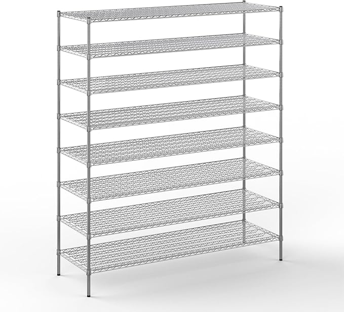 Regal Altair 24" Deep x 72" Wide x 86" Height Wire Shelving Kit | 8-Tier | NSF Commercial Storage Rack Unit