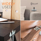 GLUIT Adhesive Desktop Cable Organizer Versatile Cord Holders Wire Clips and Cable Holder Cord Organizer for Desk Table Accessories Office Spaces New Grey 5 Pack