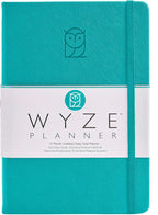Wyze Planner Undated Daily Planner – 1-Year B5 Productivity Organizer with Two-Page Weekly Spread, Goal Setting, Habit Tracker, Weekly & Monthly Pages – Hardcover Time Management Notebook (Turquoise)