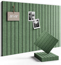 Fluxynara Felt Bulletin Board Tiles -28"x18" with 40 Adhesive Tabs, Cork Board Alternative for Office Decor, Push Pin Board Wall Organizer 6-Pack (Moss Green)
