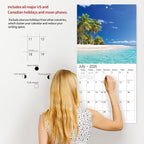 2026 Wall Calendar,Calendar 2026, November 2025 - December 2026, Wall Calendar Island Serenity, 12" x 24" Opened,Full Page Months Thick & Sturdy Paper for Gift Perfect Calendar Organizing & Planning