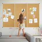 XBoard Large Cork Bulletin Board 72 x 48 Inch, 6' x 4' Big Push Pin Corkboard with Aluminum Frame | Cork Message Notice Board for School, Home & Office Wall Display and Organization