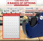 Perco Pro 1 Line Price Gun - Includes 1 Line Pricing Gun, Pre-Loaded Roll of 1,000 White Labels and Ink Roll