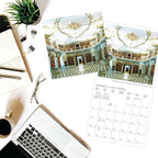Graphique 2026 Libraries Wall Calendar | 12” x 12” | Thick Paper | Home & Office Organizer | Large Monthly Grid | 3 Languages & Marked Holidays | 4 Month Preview Page for 2027