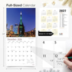 RED EMBER Australia 2026 Wall Calendar 12 Month | 12" x 24" Open | Thick & Sturdy Paper | Holiday Gift | Travel Calendar 2026