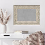 Amanti Art Silver Framed Magnetic Board 19x25 Small Vision Board for use with Magnets, 100% Metal Sheet to Display Items as Office Decor or for Home Organization in mudroom, Kitchen or Kids Room
