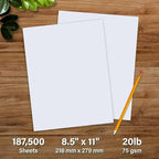 Elementree Sustainable Printer Paper 8.5" x 11" - Made from Sawmill Waste - 20 lb Copy & Multipurpose Computer Paper - 375 Reams, 75 Cartons, 187,500 Sheets - Made in the USA (00918PAL)
