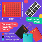 AYNAT FUN Magnetic Drawing Board for Kids & Toddlers with Beads and Magnet Stylus Pen - Magnetic Tablet Toy for Airplane & Car Ride Activities for Kids
