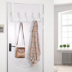 SKOLOO Over The Door Hook, Door Hanger Hooks for Hanging Clothes, Towels, Coats, Hats, Over The Door Towel Hook - Pack of 2, White, Assembly Required