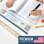 Desk Name Tags for Classroom -25 Student Name Plates for Classroom Kindergarten, Preschool, 1st, 2nd & 3rd Grade, 13x3 Teacher Nameplates for Student Desks, Boho Nametags