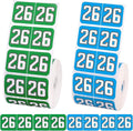1000pcs 2026 Year Stickers, 3/4x1-1/2 Inch 26 Year Colored Self-Adhesive Stickers File Folder Labels Decals for Tab File Folders Office Supplies (Green and Blue)