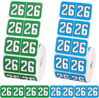 1000pcs 2026 Year Stickers, 3/4x1-1/2 Inch 26 Year Colored Self-Adhesive Stickers File Folder Labels Decals for Tab File Folders Office Supplies (Green and Blue)