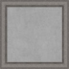 Amanti Art Grey Framed Magnetic Board 24x24 Medium Vision Board for use with Magnets, 100% Metal Sheet to Display Items as Office Decor or for Home Organization in mudroom, Kitchen or Kids Room