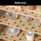 Cooyes Shelf Liner – Premium Non-Adhesive Cabinet & Drawer Liner for Kitchen – Waterproof Shelf Paper with Modern Pattern – Durable EVA Cabinet Mat – Easy to Cut （24" W x 240" L）