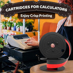 12-Pack Canon Calculator Ribbon Red/Black – 18ft x 0.5in Sharp EL-1197PIII Ribbon – Compatible Ink for MP21DX MP11DX MP25DV MP27D and Other Models, Easy Installation, Long-Lasting Two-Color Printing