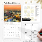 RED EMBER Thailand 2026 Wall Calendar 12 Month | 12" x 24" Open | Thick & Sturdy Paper | Holiday Gift | Travel Calendar 2026