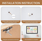 Bulletin Board Cork Board with Linen, 100% Wood Framed 30" x 20" Bulletin Board Decorations, Pin Boards for Walls, Wall Mounted Fabric Picture Board with 10 Pushpins for School, Home & Office, Black