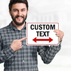 Custom Arrow,Custom Directional Sign, Two Way Arrow,7x10 Inches, Rust Free .040 Aluminum, Fade Resistant, Made in USA by My Sign Center