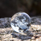 3D Laser Constellation Crystal Ball Crystal Paperweight Full Sphere Glass Fengshui with Sliver-Plated Flowering Stand(Taurus)