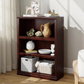 Bevfint 43 in Tall Bookcase, 3-Tier Bookshelf Open Storage, 33 inch Wide Floor Standing Indoor Furniture, Book Cases for Home School Library Office Bedroom Kids, Mahogany 3 Tiers