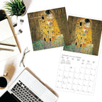 Graphique 2026 Klimt Wall Calendar | 12” x 12” | Thick Paper | Home & Office Organizer | Large Monthly Grid | 3 Languages & Marked Holidays | 4 Month Preview Page for 2027