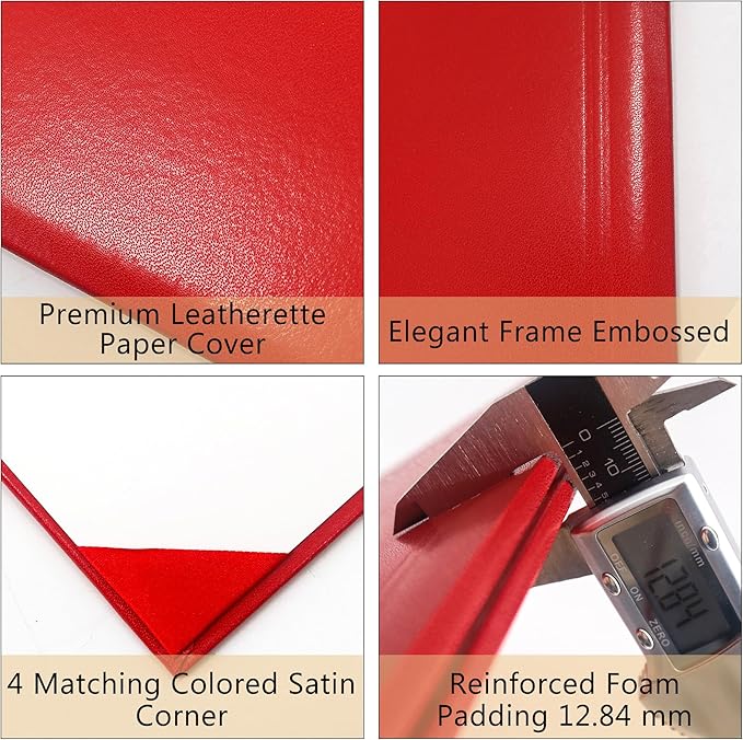 GraduationMall 11"x14" Smooth Padded Diploma Cover Certificate Holder Red