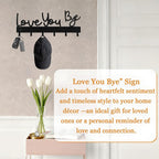 Key Holder for Wall,Key Hooks Organizer Hanger Rack Wall Mounted with Screws&Anchors,9.84inch/25cm Love You Bye Metal Wall Art Decor for Entryway Front Door Kitchen Hallway Garage Mudroom Office