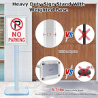 VAIIGO Heavy Duty Standing Sign Holder 8.5x11 Inch - Pedestal Floor Sign Stand with Weighted Base - Vertical & Horizontal View Poster/Menu Holder for Indoor/Outdoor Business Store Advertising, Silver