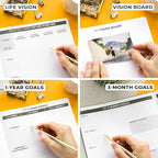 Clever Fox Planner PRO – Weekly & Monthly Life Planner to Increase Productivity, Time Management and Hit Your Goals, 8.5x11″ (Silver Black)