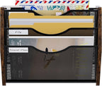 PAG-Mass Hanging Wall Files Organizer, 3 Tier Mail Organizer Wall Mounted,Hanging File Holder,Magazine Rack for Documents,Magazine,Literature,File,Mails,Envelopes