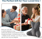 Ailuteie Lumbar Support Pillow(Pat. Pend) – Ergonomic Multi-Zone Back Cushion for Lower Back Pain Relief, Ideal for Office Chair, Car Seat & Home Reading,Steel Gray