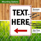 Custom Arrow,Custom Directional Sign, Left Arrow,10x14 Inches, 55 mil thick HDPE (high density polyethylene), Made in USA by My Sign Center