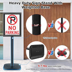 VAIIGO Heavy Duty Sign Holder Stand 11x17 Inch - Pedestal Floor Standing Sign Holder with Weighted Base - Vertical & Horizontal Poster/Menu Stand for Indoor/Outdoor Business Store Advertising, Black