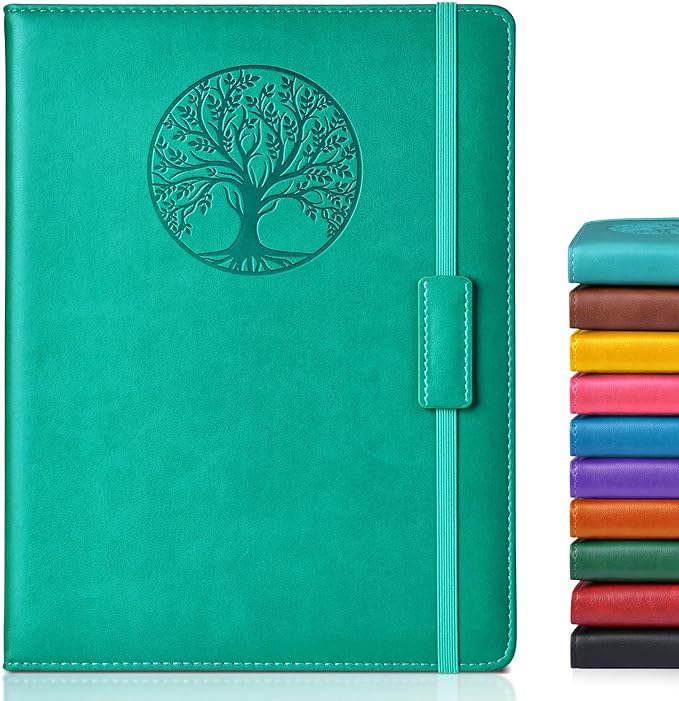 Biuwory Lined Journal Notebook for Women Men,256 Pages B5 Large Hardcover Leather Journals for Writing,Travel,Business,Work & School,College Ruled Notebooks for Note Taking,Diary Notepad 7.8"×10.2"