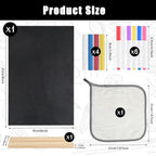BOUBONI 1 Pack Small Chalkboard Signs with Wood Stand 6 x 8 inch Tabletop Chalkboard Sign Double-Sided Message Menu Boards for Kitchen Wedding Bar and Restaurant
