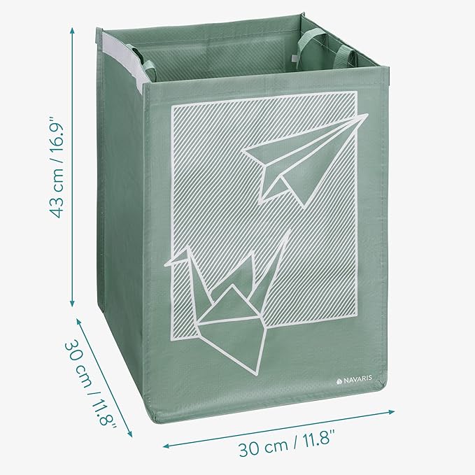 Navaris Recycle Bag Set (4 Pieces) - Reusable Recycling Bags to Separate Paper, Plastic, Glass, Metal - Recycling Bins Sorter Bin Kitchen Organizer
