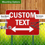 Custom Arrow,Custom Directional Sign, Two way Arrow,36x48 Inches, Reflective, Rust Free DiBound, Fade Resistant, Made in USA by My Sign Center