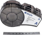Brady Authentic (M21-375-595-GY) All-Weather Vinyl Label for Indoor/Outdoor ID, Lab and Equipment Labeling, Black on Gray- ForM210, M210-LAB, M211, BMP21-PLUS and BMP21-LAB Printers, .375" W, 21' L