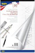 Helix - 100% Rag Vellum Paper Pad - 1 Inch Equals 8x8 Grid - 11 Inch x 17 Inch - 50 Sheet Pad - Acid-Free - Drafting, Art, Sketching and Tracing