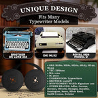 4 Pairs Typewriter Ribbon - Black Typewriter Ink Ribbon with 0.2 Inch/5mm Central Aperture, Durable Twin Spool Replacement - Reliable Print Quality, Compatible with Most Typewriters