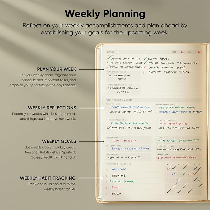 Dated, 2026 Planner, 5.8” x 8.3” - The #1 Productivity Planner to Achieve Your 2026 Goals - Planner 2026-2027 by PRODUCTIVITY STORE (A5, CREAM)