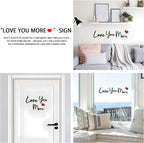 Love You More Wood Sign Home Decor Boho Decor Wall Decor Express Love and Warm for Your Family Lovers Wall Art Gift Hallway Entryway Door Farmhouse Valentine Decors Bedroom Above Bed Topper Decoration