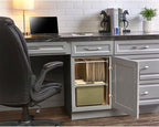 Rev-A-Shelf 2 Tier 14.5" Base Cabinet File Drawer Organizer System for Leterr & Legal Sized Files for Home Office or Home Storage, Chrome, RAS-FD-KIT