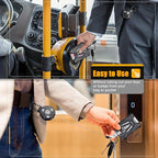 Oaridey Retractable Badge Holders, Heavy Duty Retractable Keychain with Tactical ID Card Holder (Holds 6 Cards) - 31.5” Badge Reel Key Chain