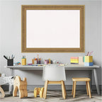 Amanti Art White Cork Board for Wall, 25x33 Vision Board with Gold Frame, Medium Corkboard Office Decor for Home Organization, Traditional Corkboard Pinboard to Display Items for Home Organization