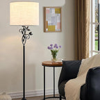 GO&SO Oatmeal Linen Lamp shades Large Drum Linen Lampshade 16" Top x 16" Bottom x 12" High (Spider) Farmhouse Lampshade for Table & Floor Lamp - Lampshades Replacement