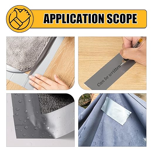 SMTAPESPRO 3 Pack Sliver Duct Tape ， Waterproof Heavy Duty Duct Tape,Strong Adhesive garyTape Bulk for Indoor Outdoor Repairs Tear by Hand, 60 Yards x 2 Inch Total，Bulk Value for Repairs