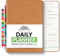 Daily Planner 2026 (5" x 8") - The Ultimate Daily Workflow Planner with Hourly Schedule & Task List to Achieve Your Goals by PRODUCTIVITY STORE (A5, Brown)